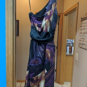 Multi colored satin dress